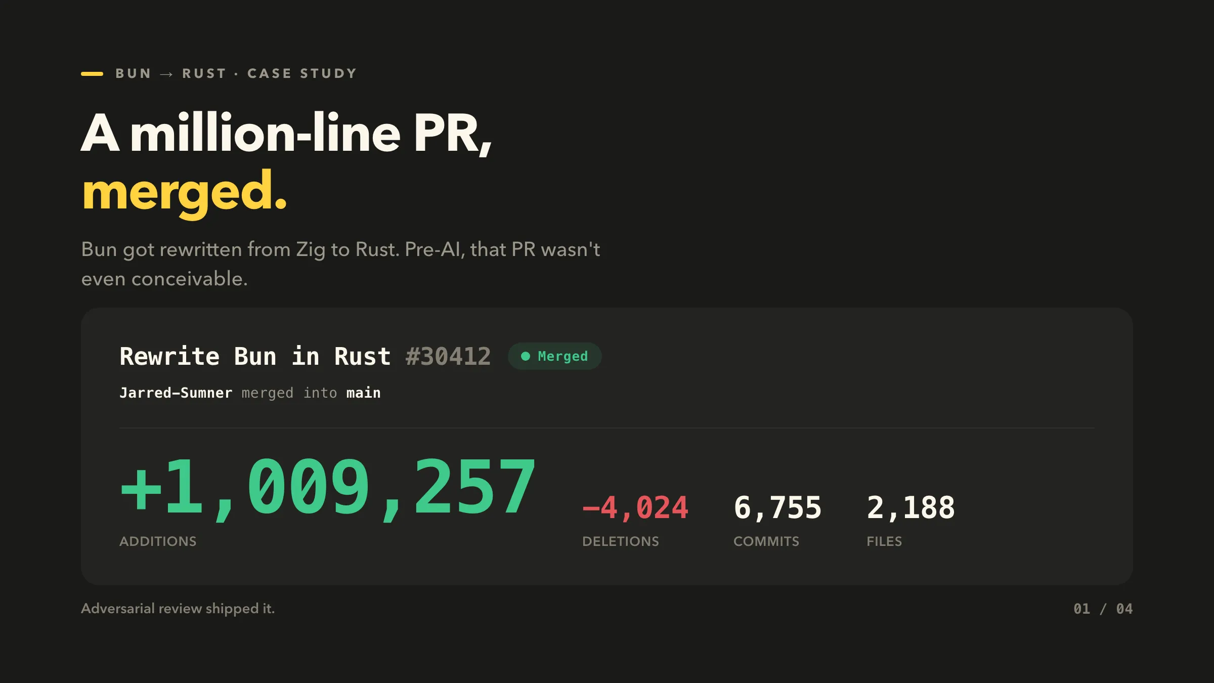 A million-line PR, merged